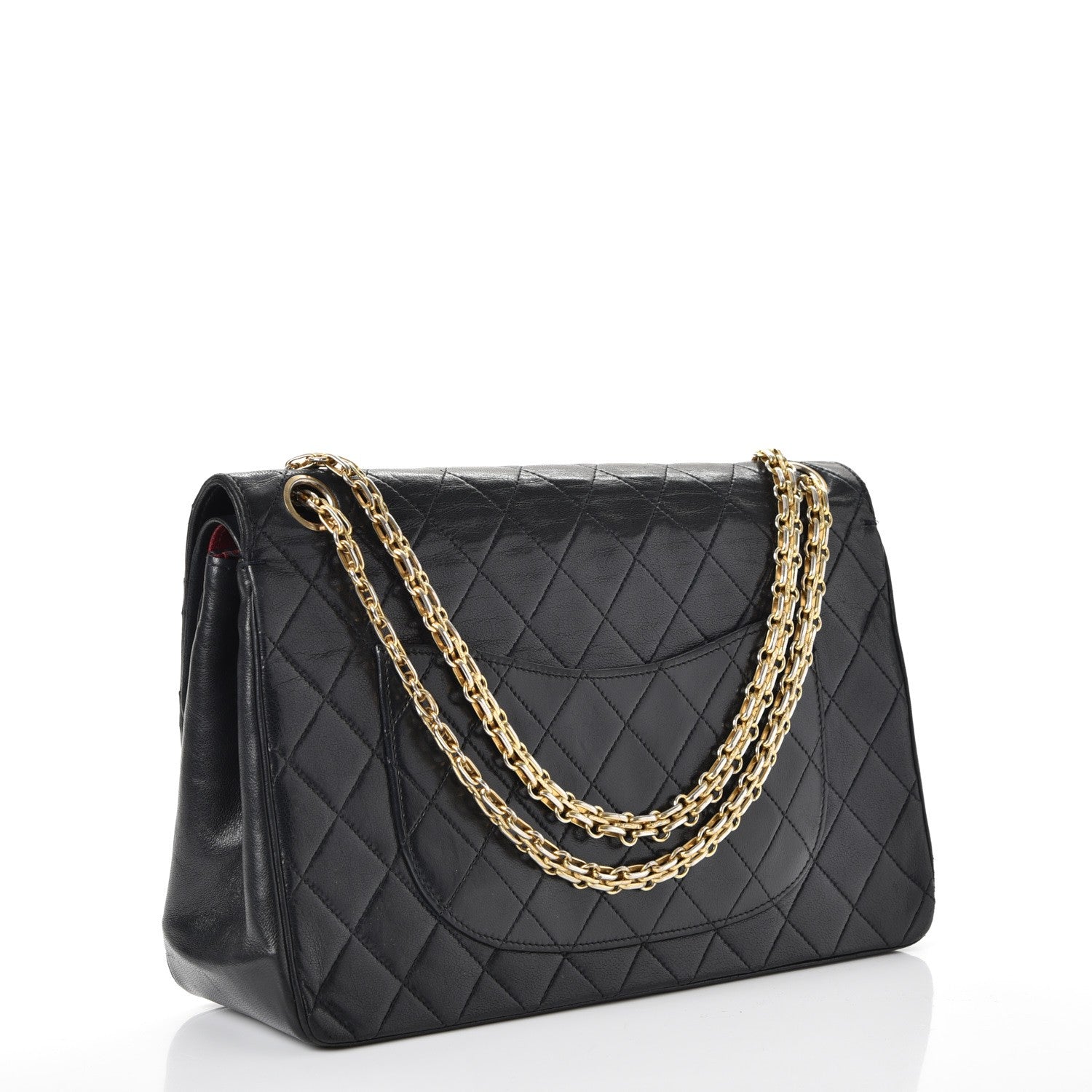 Chanel Lambskin Medium Mademoiselle Chain Double Flap Black 4 of 10