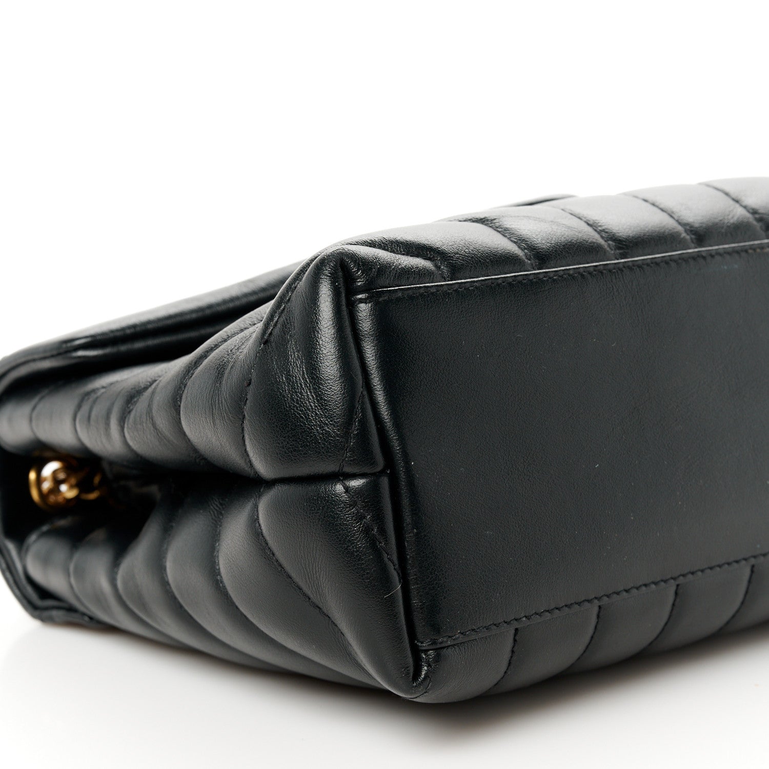 Saint Laurent Calfskin Y Quilted Monogram Small Loulou Chain Satchel Black 10 of 12