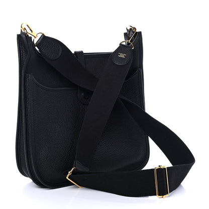 Hermes Taurillon Clemence Evelyne III PM Black 2 of 4