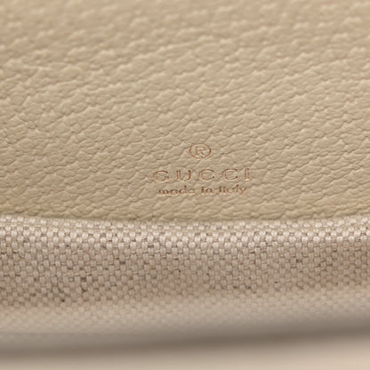 Gucci Monogram Jumbo GG Textured Dollar Calfskin Web Mini Bamboo 1947 Top Handle Bag Off White 6 of 11