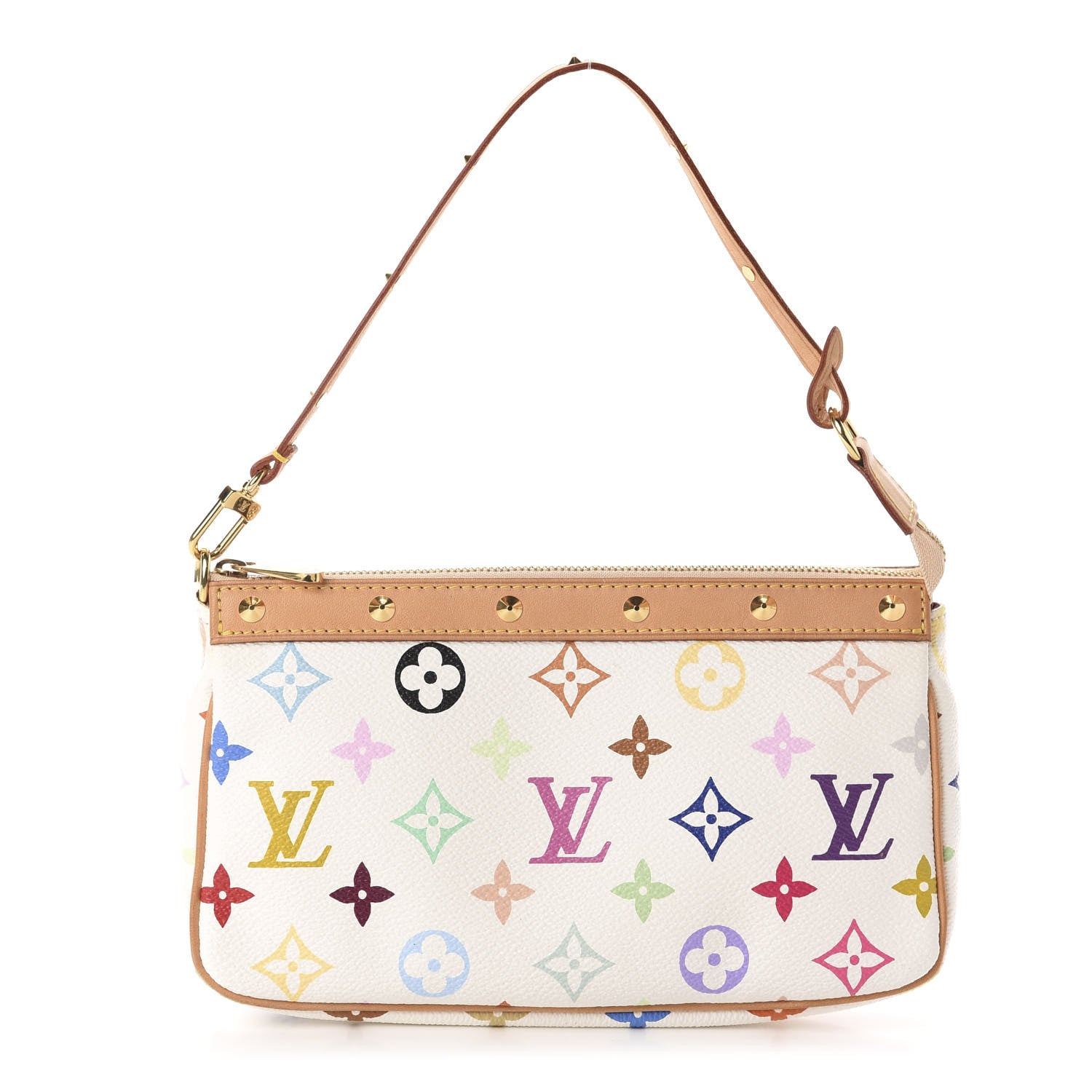 Louis Vuitton Monogram Multicolor Pochette Accessories White 1 of 10