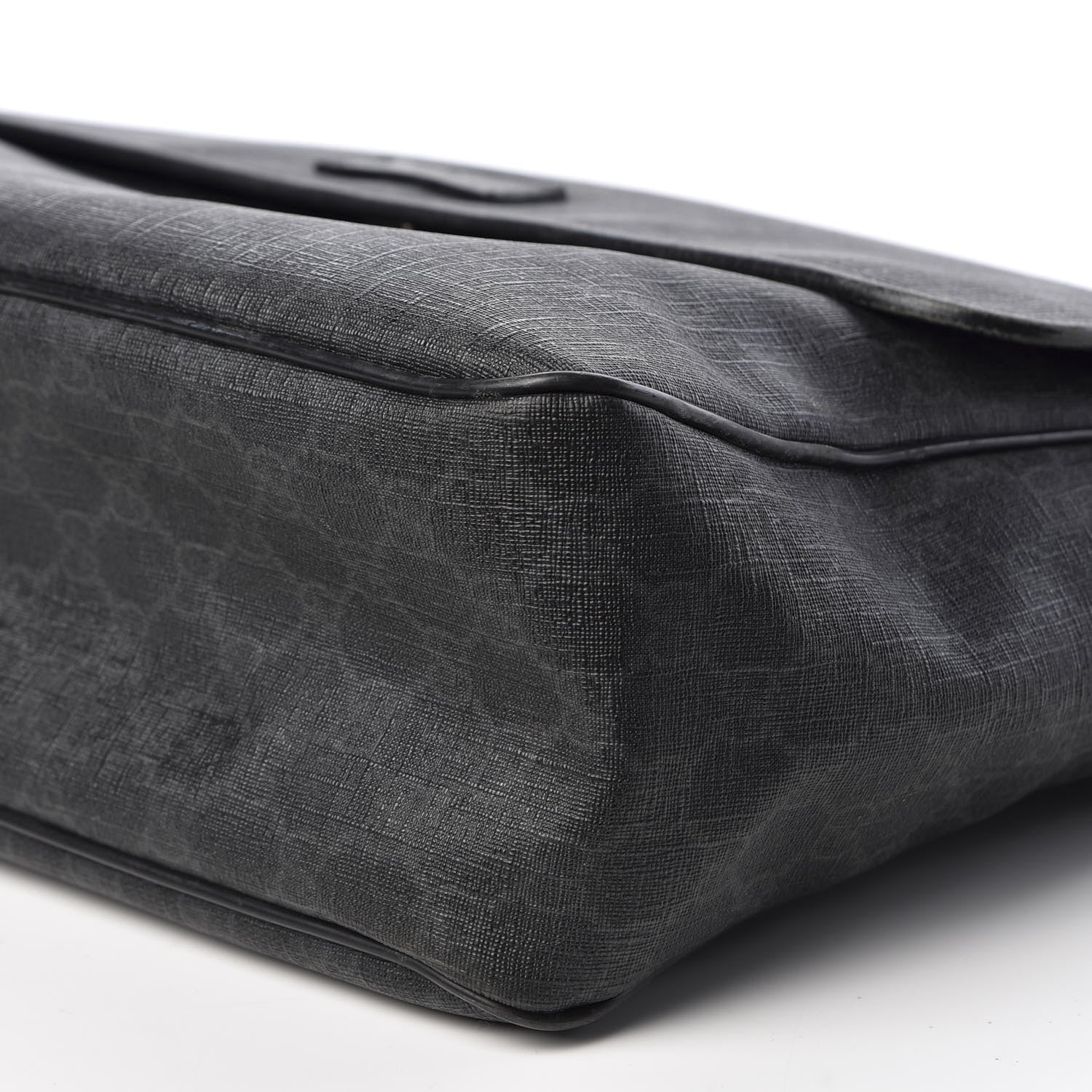 Gucci GG Plus Monogram Medium Flap Messenger Bag Black 6 of 10