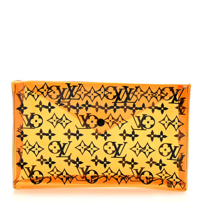 Louis Vuitton PVC Monogram Printed Envelope Pouch Orange 1 of 5