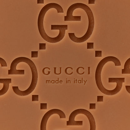 Gucci Monogram GG Calfskin Angelina Platform 55mm Slide Sandals 38.5 Camel Ebony 8 of 11