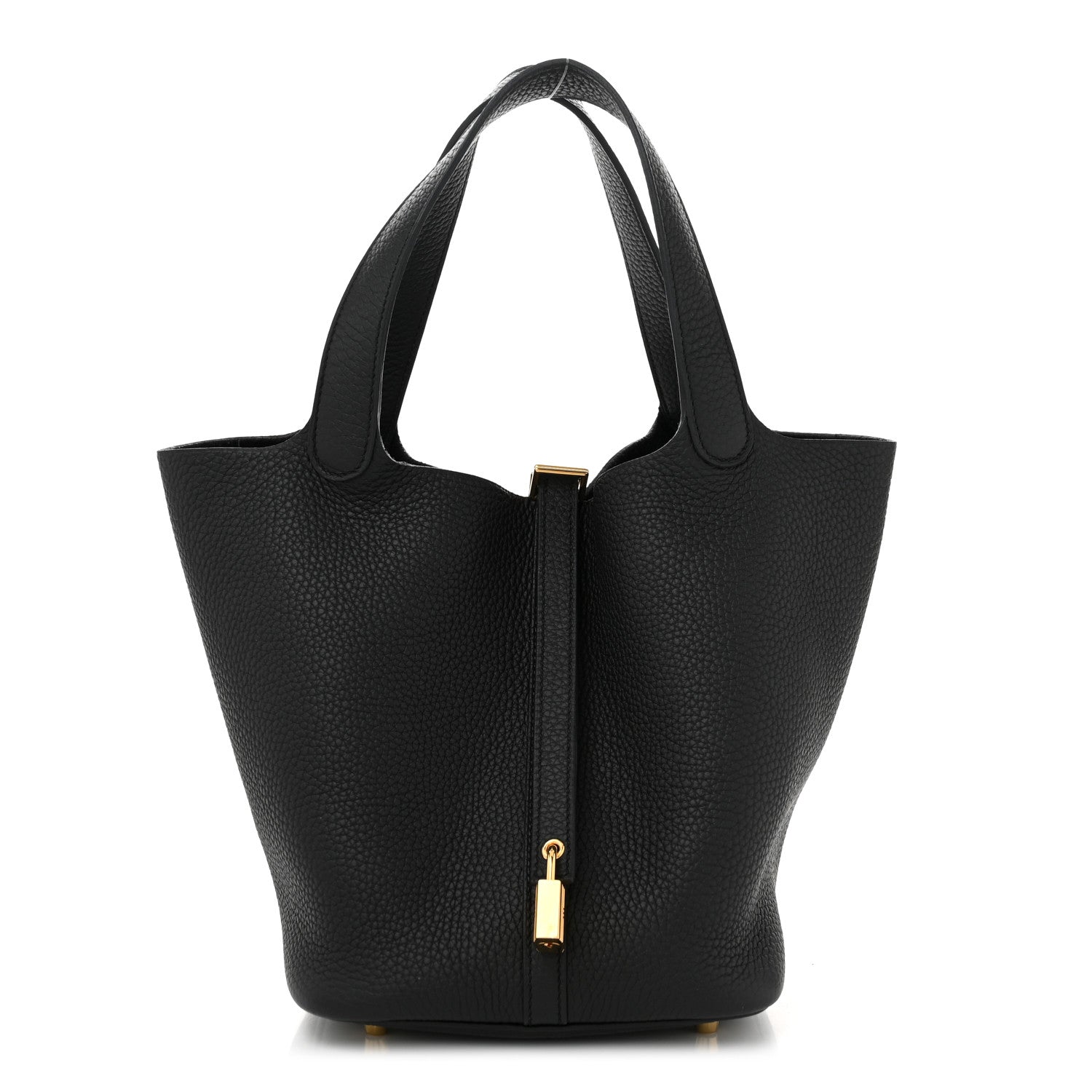 Hermes Taurillon Clemence Picotin Lock 22 MM Black 1 of 11
