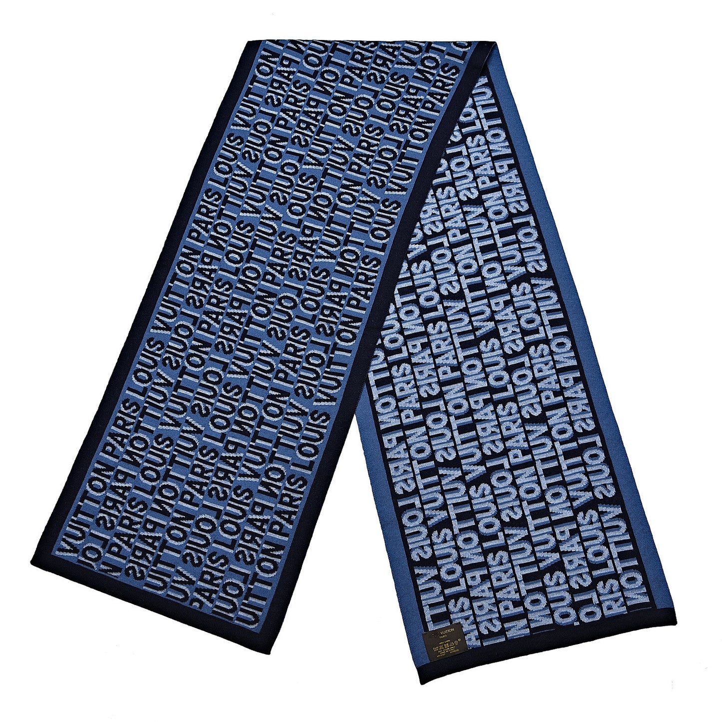 Wool Logo Scarf Blue