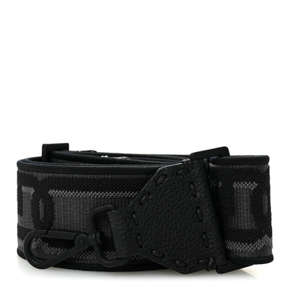 Fendi Jacquard Cuoio Romano Selleria O'Lock Strap You Black 1 of 3