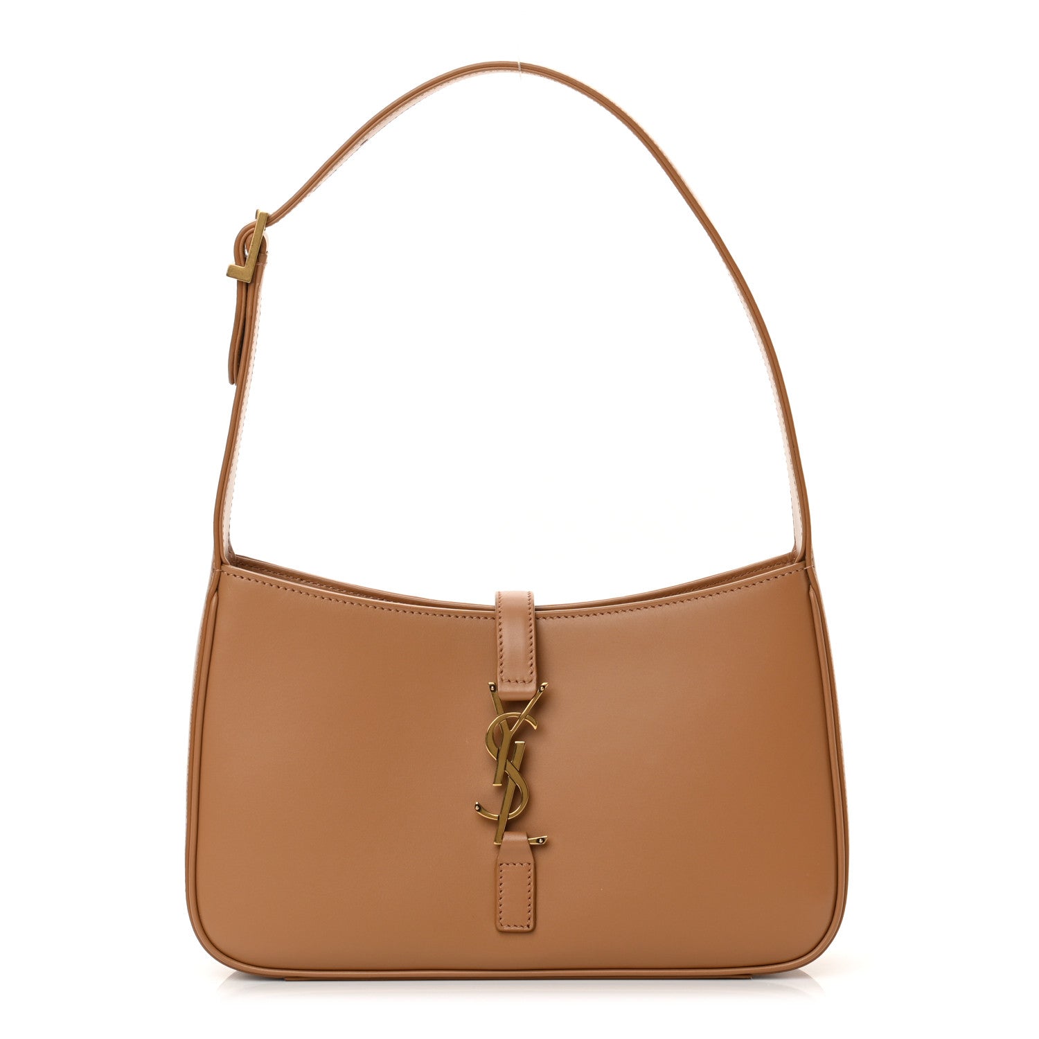 Saint Laurent Smooth Calfskin Le 5 A 7 Hobo Brown 1 of 22