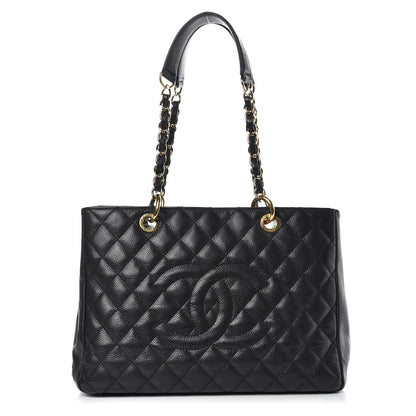 Chanel Caviar Quilted Grand Shopping Tote GST Black 1 of 15