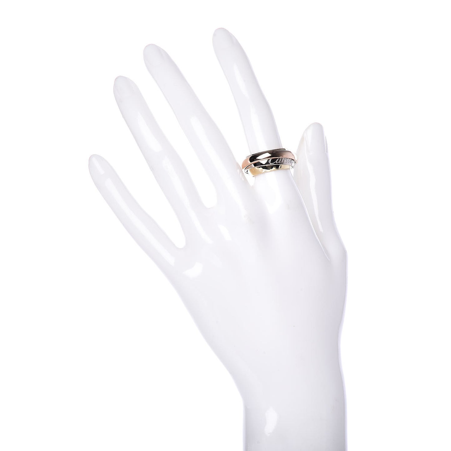 18K Pink Yellow White Trinity Must Essence Ring 51 5.75