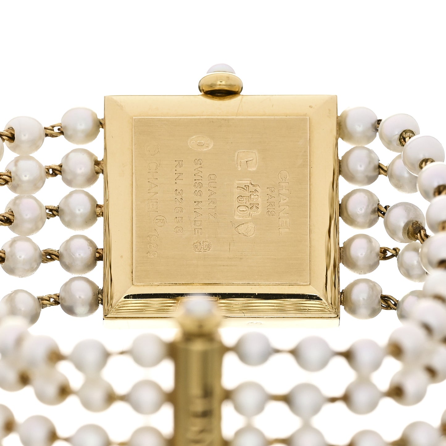 18K Yellow Gold Pearl 23mm Mademoiselle Quartz Watch