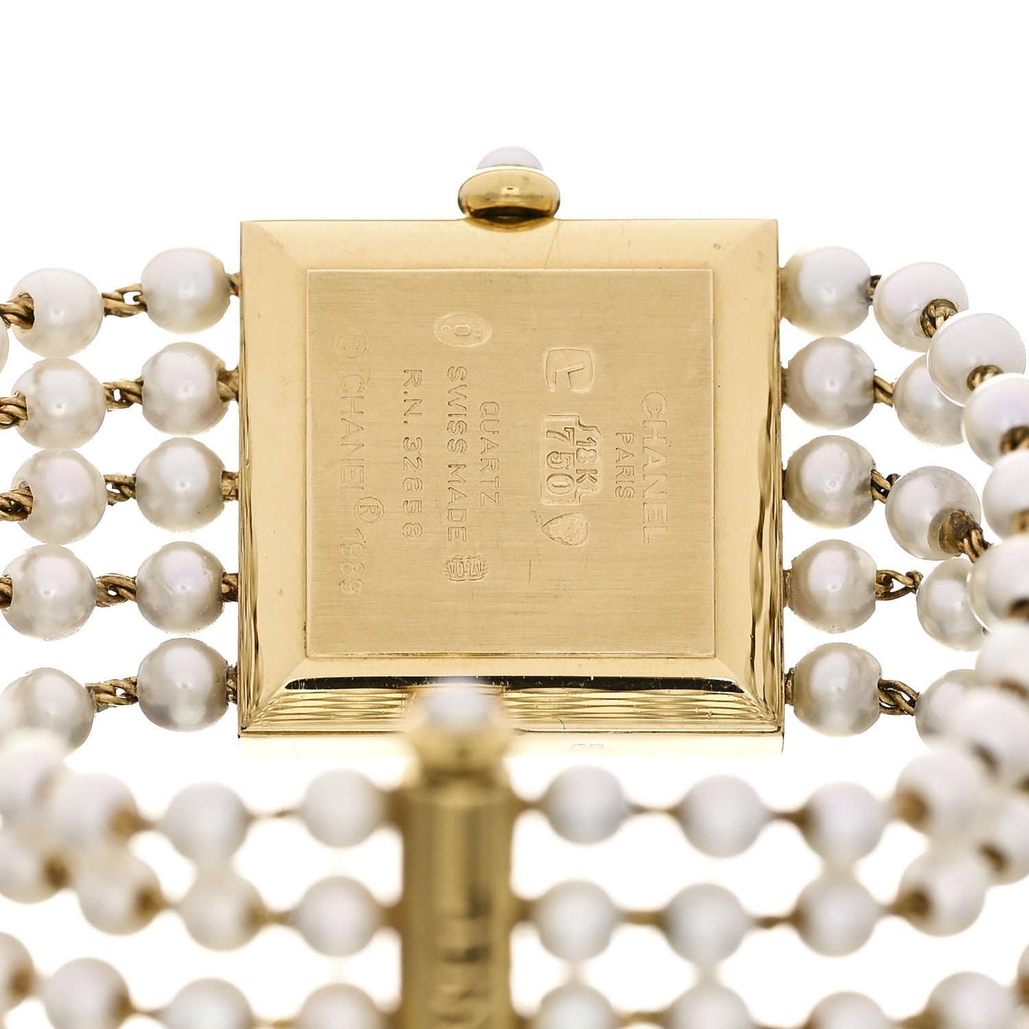 Chanel 18K Yellow Gold Pearl 23mm Mademoiselle Quartz Watch 4 of 4