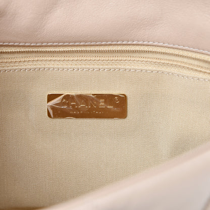 Chanel Goatskin Quilted Medium 19 Flap Beige 4 of 9