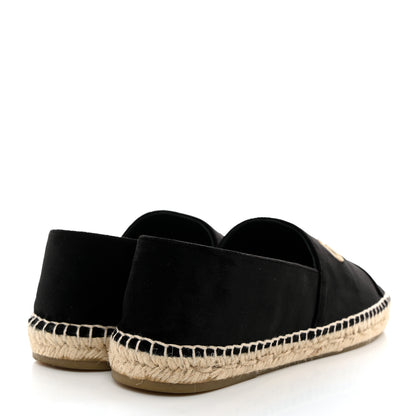 Chanel Velvet Logo Espadrilles 37 Black 5 of 9