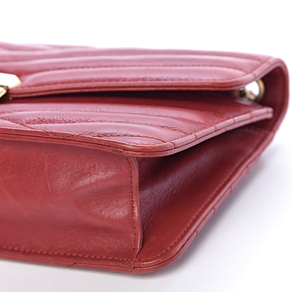 Chanel Calfskin Chevron Quilted Gabrielle Flap Red 9 of 10