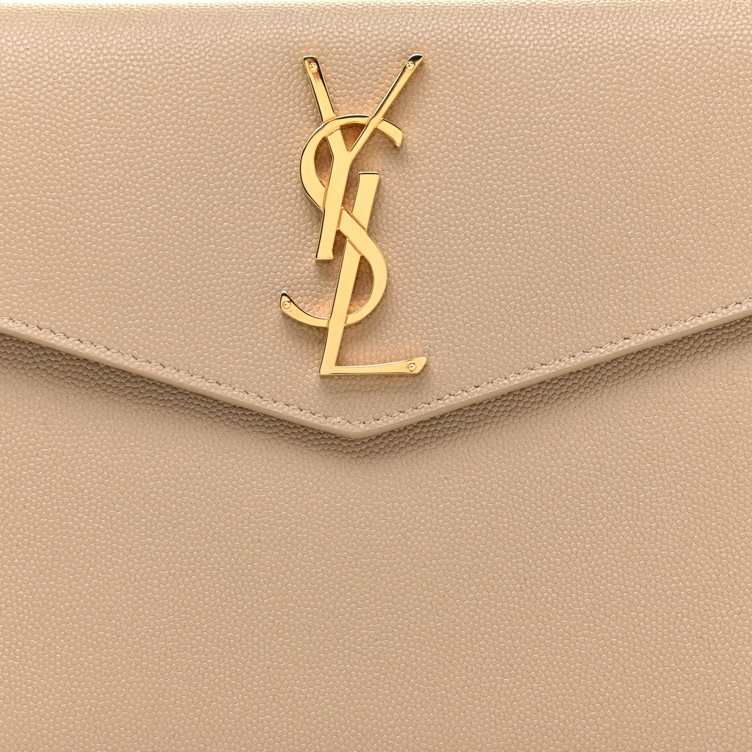 Saint Laurent Grain De Poudre Uptown Pouch Dark Beige 7 of 10