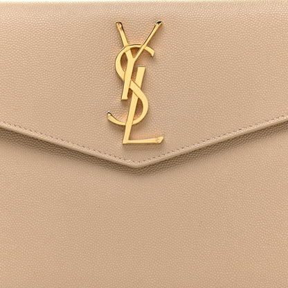 Saint Laurent Grain De Poudre Uptown Pouch Dark Beige 7 of 10