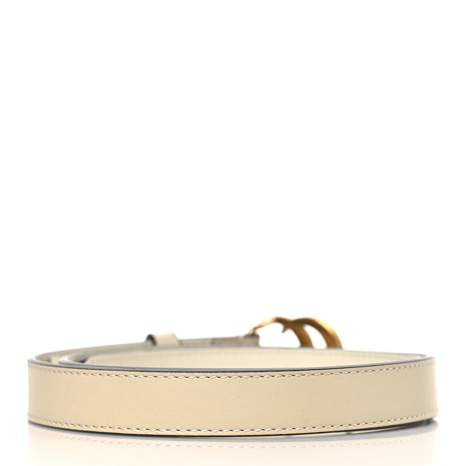 Gucci Calfskin Double G 20mm Belt 75 30 Mystic White 3 of 5