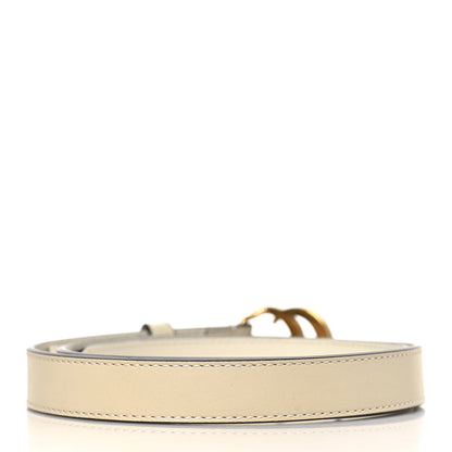 Gucci Calfskin Double G 20mm Belt 75 30 Mystic White 3 of 5