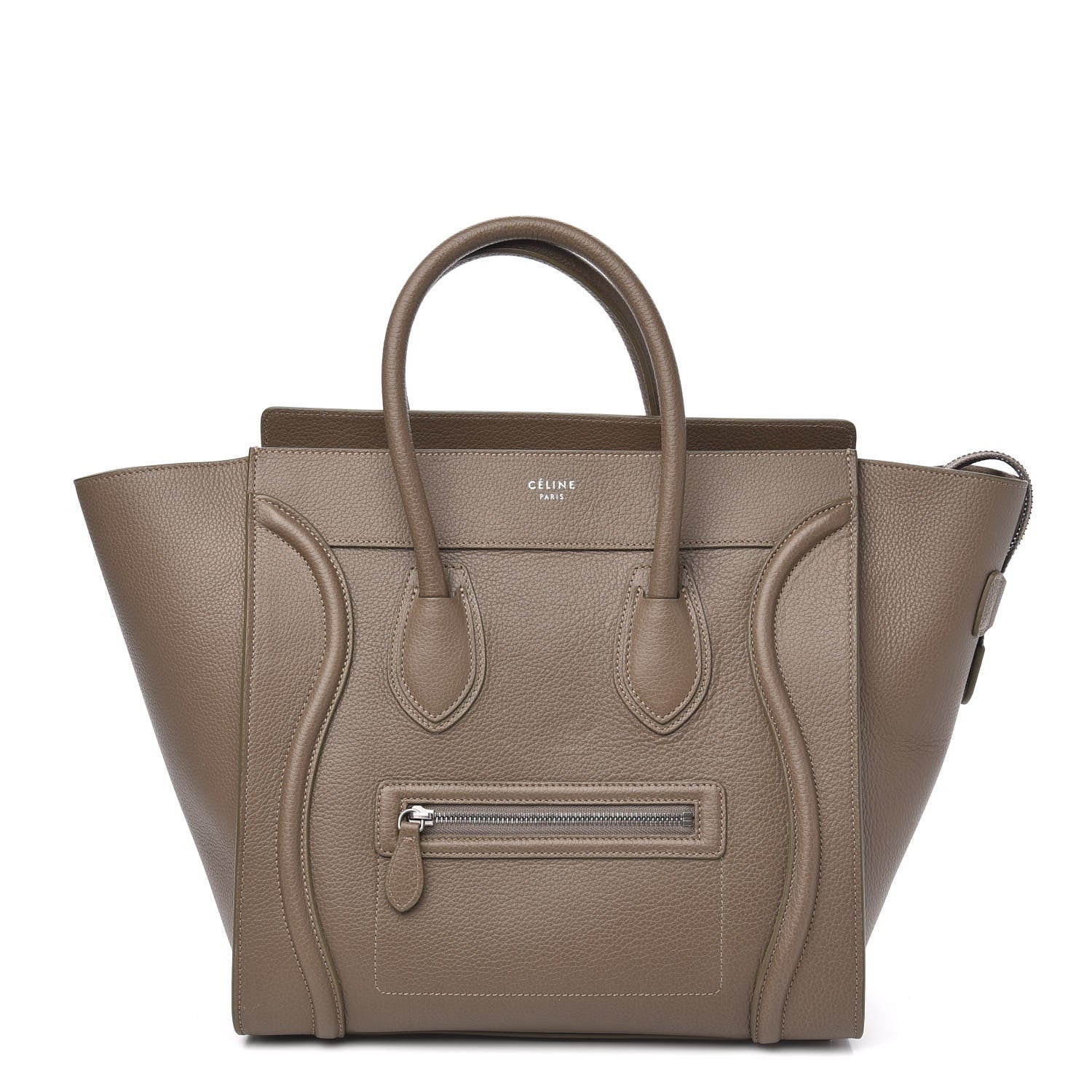 Celine Drummed Calfskin Mini Luggage Dune 1 of 11