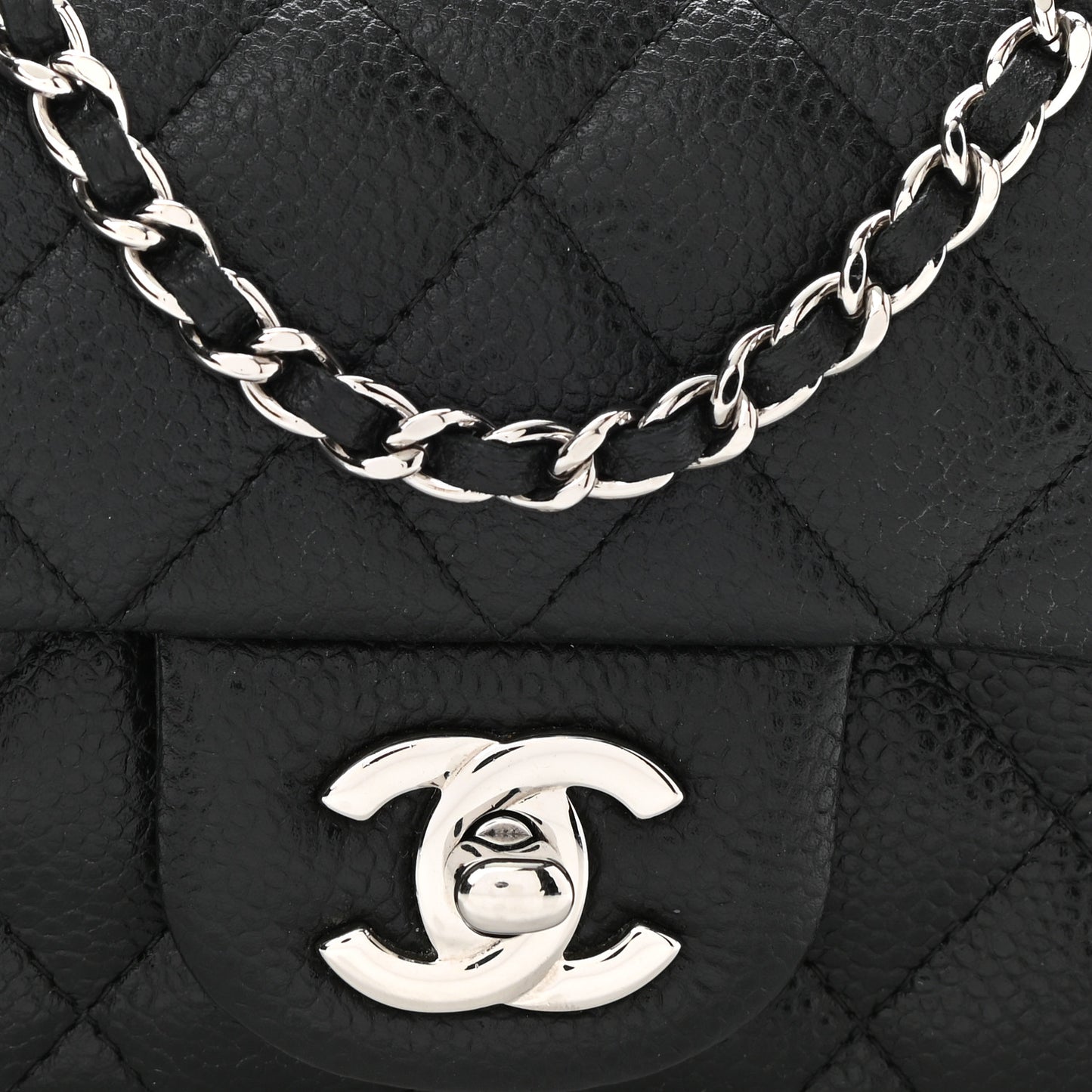 Caviar Quilted Extra Mini Flap Black