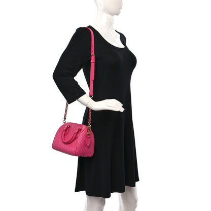 Louis Vuitton Calfskin Nanogram Embossed Speedy Bandouliere 20 Rose 2 of 8