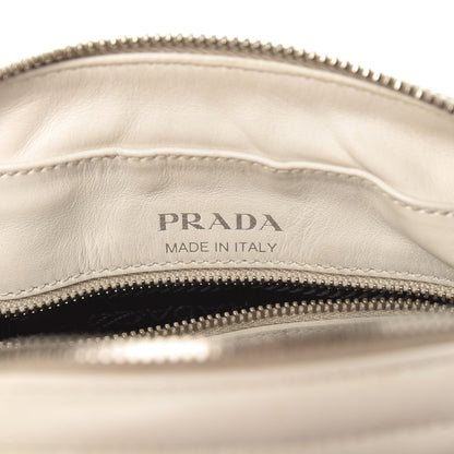 Prada Soft Calfskin Diagramme Crossbody Bag White 6 of 10