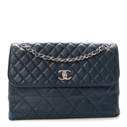 Chanel Calfskin Quilted In the Business Flap Dark Navy Blue 1 of 10