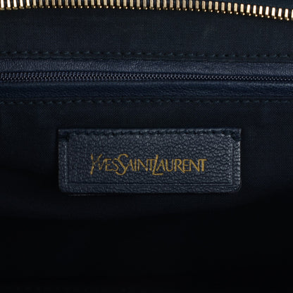 Saint Laurent Sheepskin Medium Cabas ChYc Navy 6 of 7