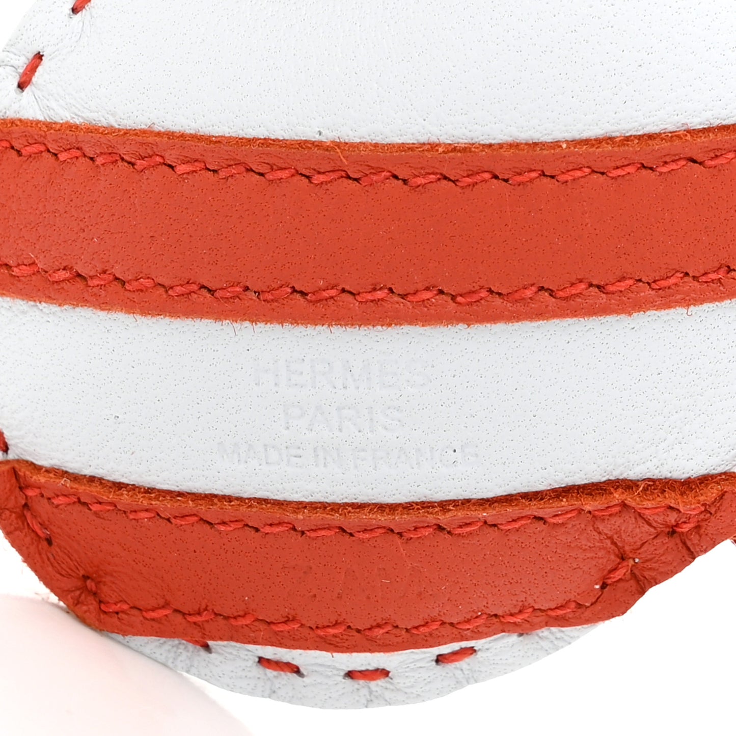 Milo Lambskin Geegee Savannah Bag Charm White Terre Battue Tosca