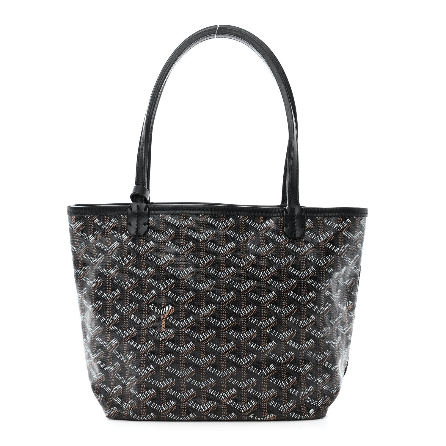 Goyard Goyardine Saint Louis Junior Jr PM Tote Black 3 of 12