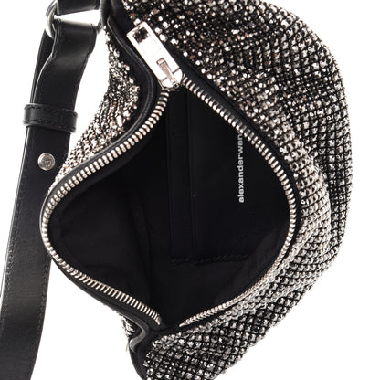 Alexander Wang Rhinestone Mesh Mini Attica Belt Bag Black 4 of 8