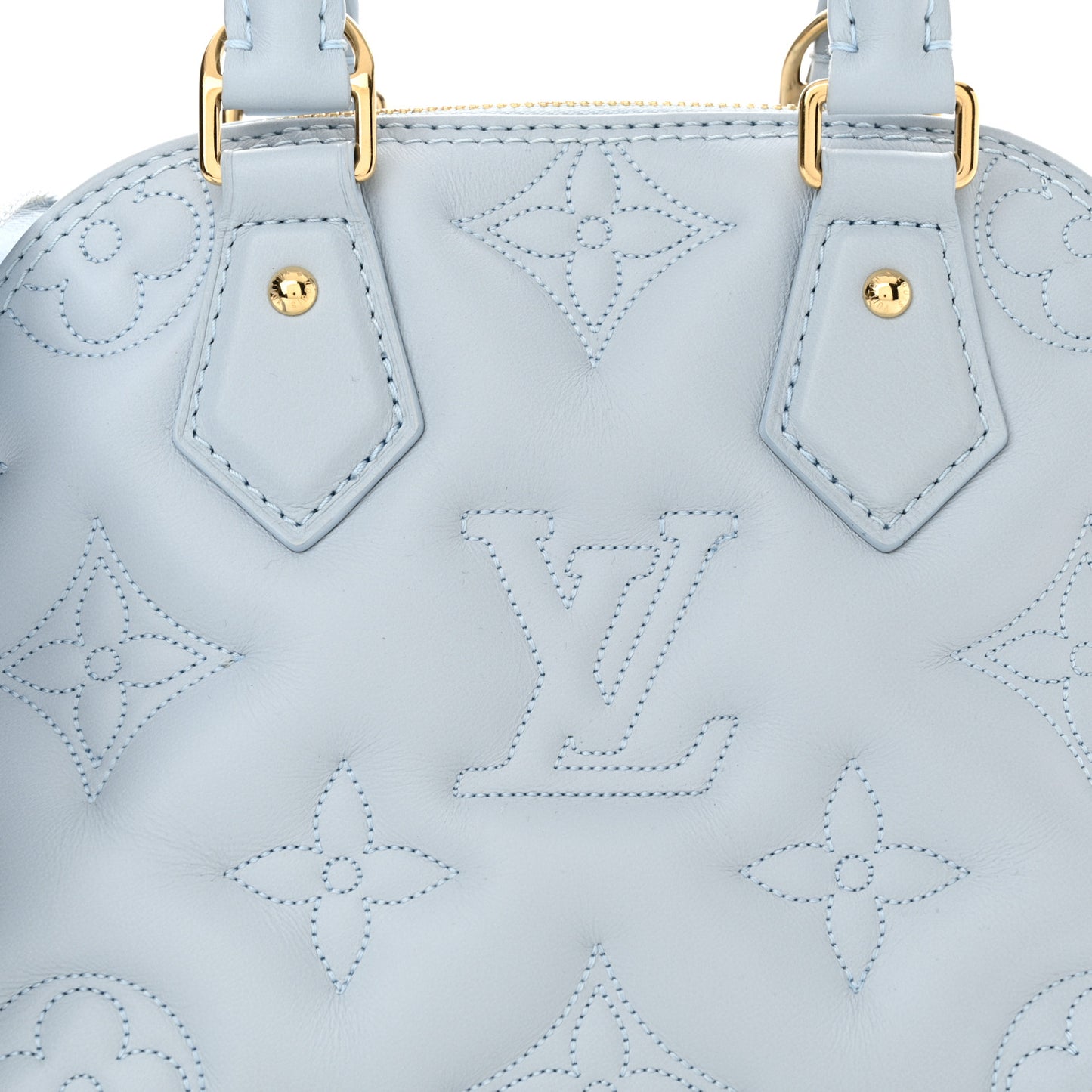 Calfskin Bubblegram Alma BB Ice Blue