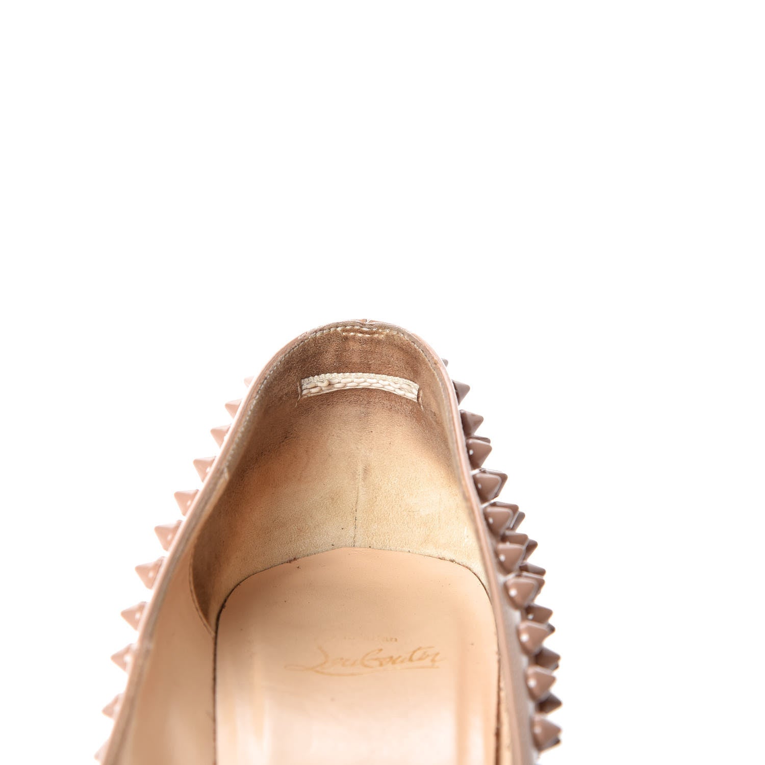 Christian Louboutin Patent Pigalle Spikes 120 Pumps 41.5 Nude 15 of 18