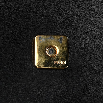 Fendi Vitello Liberty Lucido F is Fendi Medium Envelope Wallet on Chain Black 14 of 16