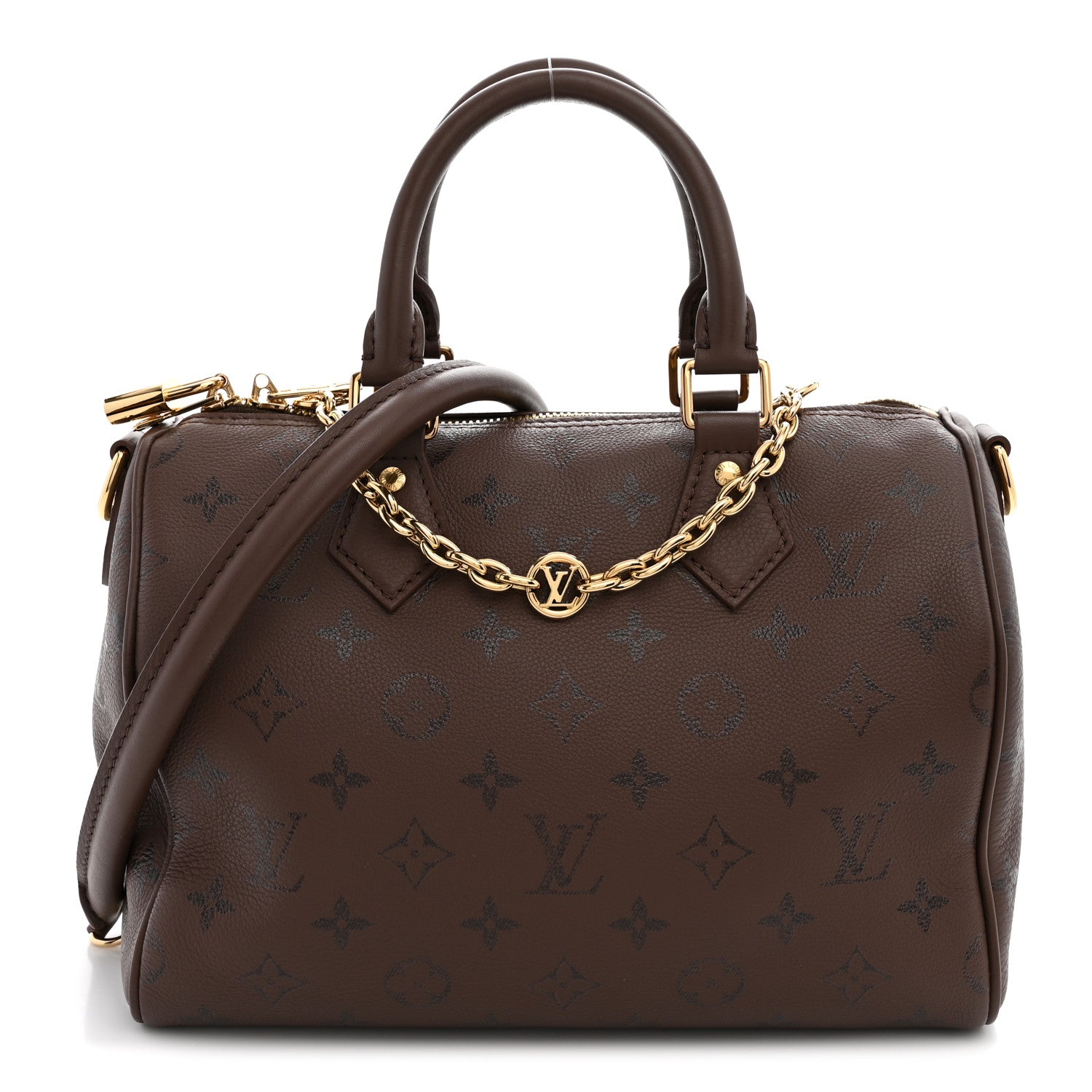 Louis Vuitton Calfskin LV Bliss Speedy Bandouliere 25 Brun 1 of 10