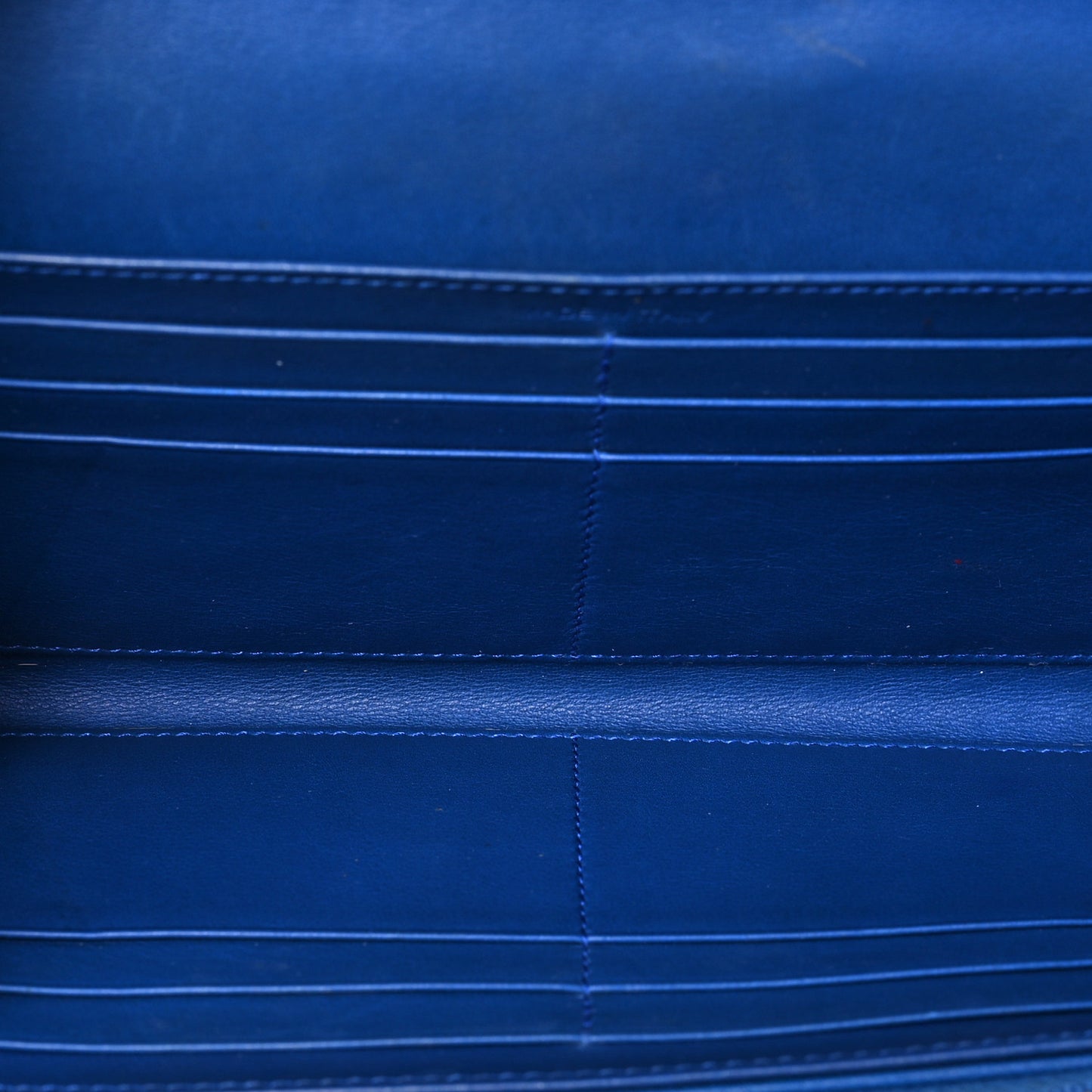 Calfskin Classic Y Ligne Clutch Royal Blue