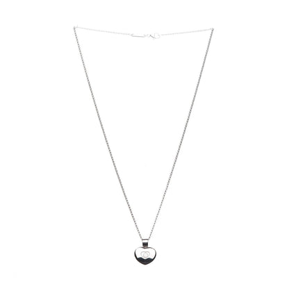Chopard 18K White Gold Happy Diamonds Icons Puff Heart Pendant Necklace 3 of 7