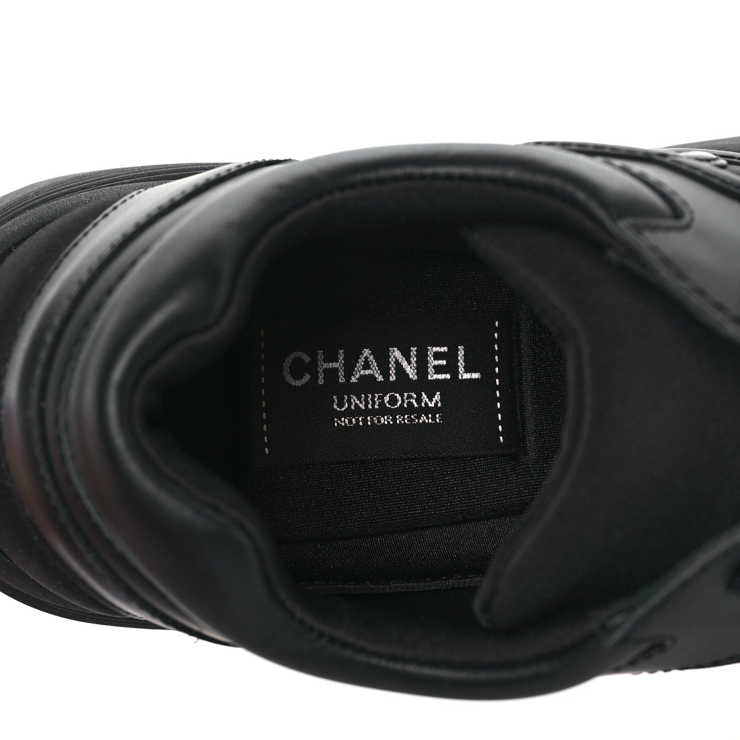 Calfskin Lambskin CC Uniform Sneakers 40 Black