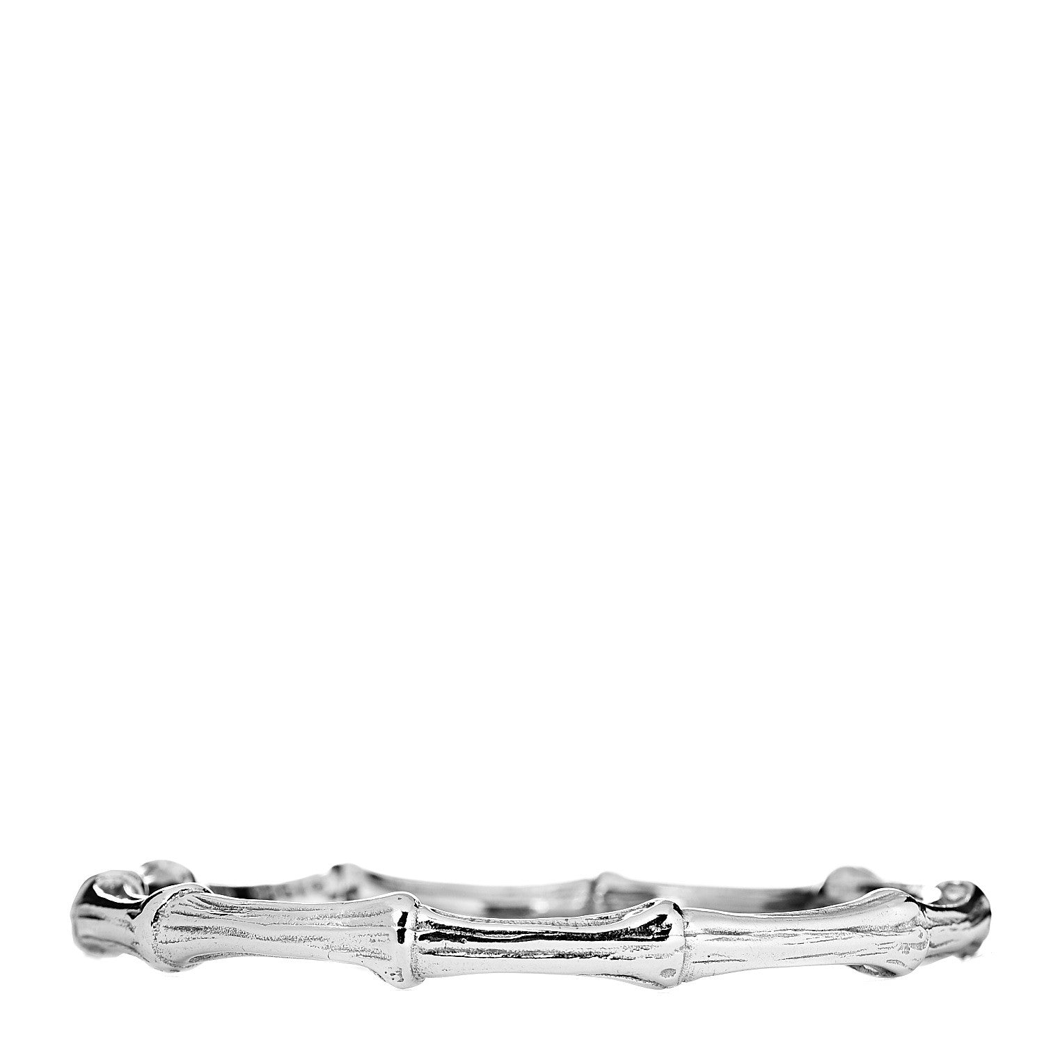 Tiffany Sterling Silver Nature Bamboo Bangle Bracelet 3 of 4