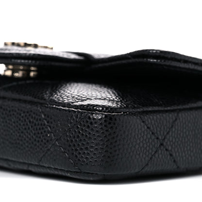 Chanel Caviar Quilted Mini Chain Belt Bag Black 10 of 12