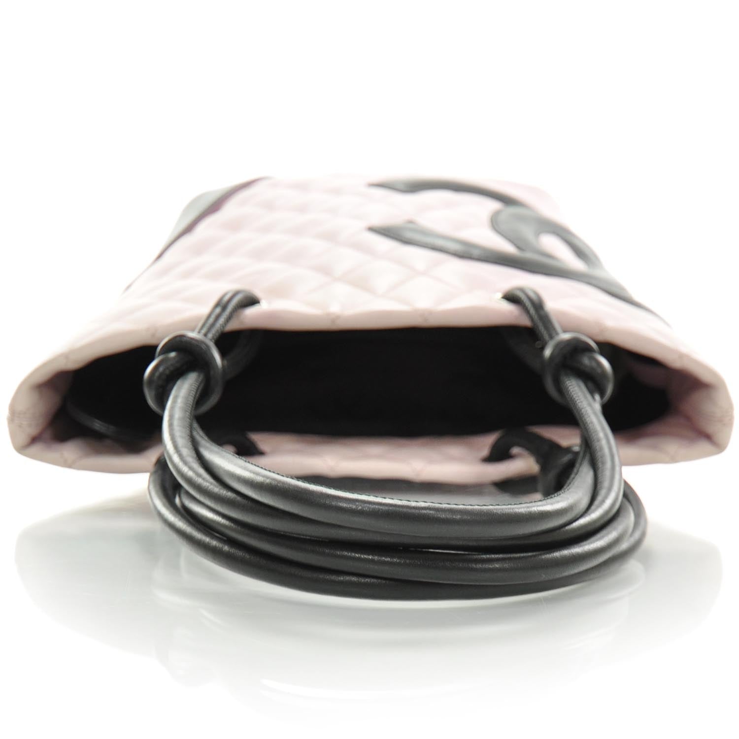 Chanel Calfskin Quilted Medium Cambon Tote Pink Black 5 of 10