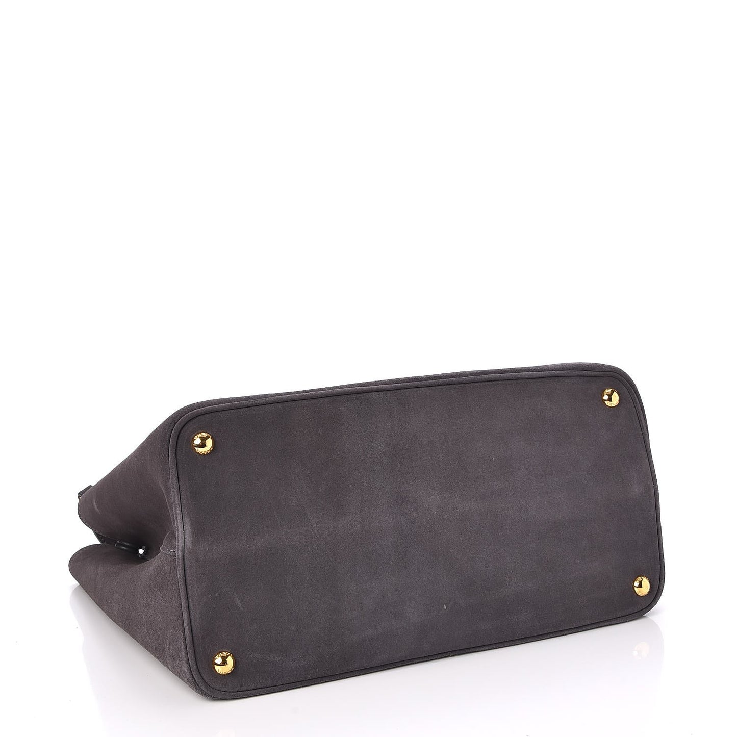 Scamosciato Suede Medium Double Bag Tote Grigio