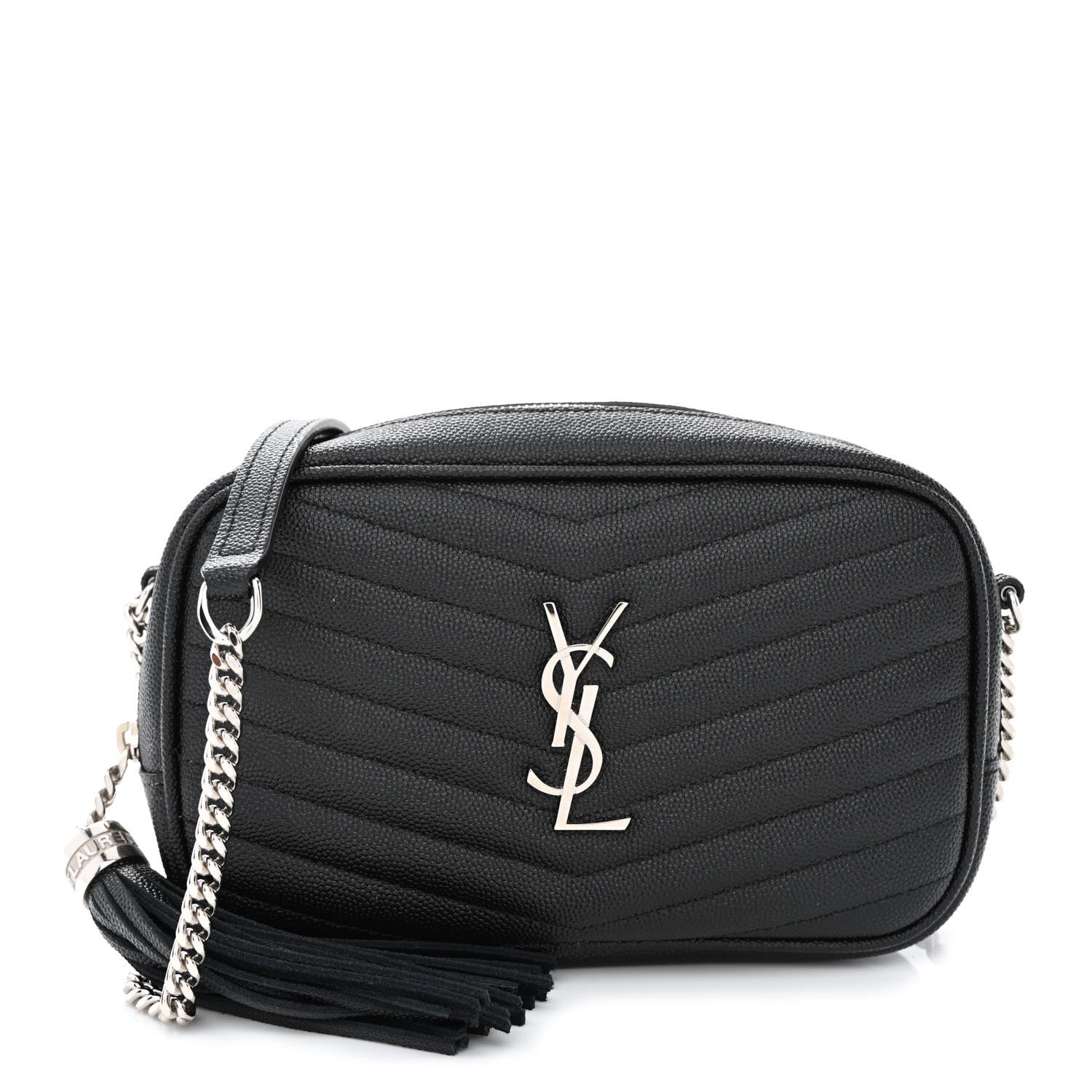 Saint Laurent Grain De Poudre Matelasse Monogram Mini Lou Camera Bag Black 1 of 11