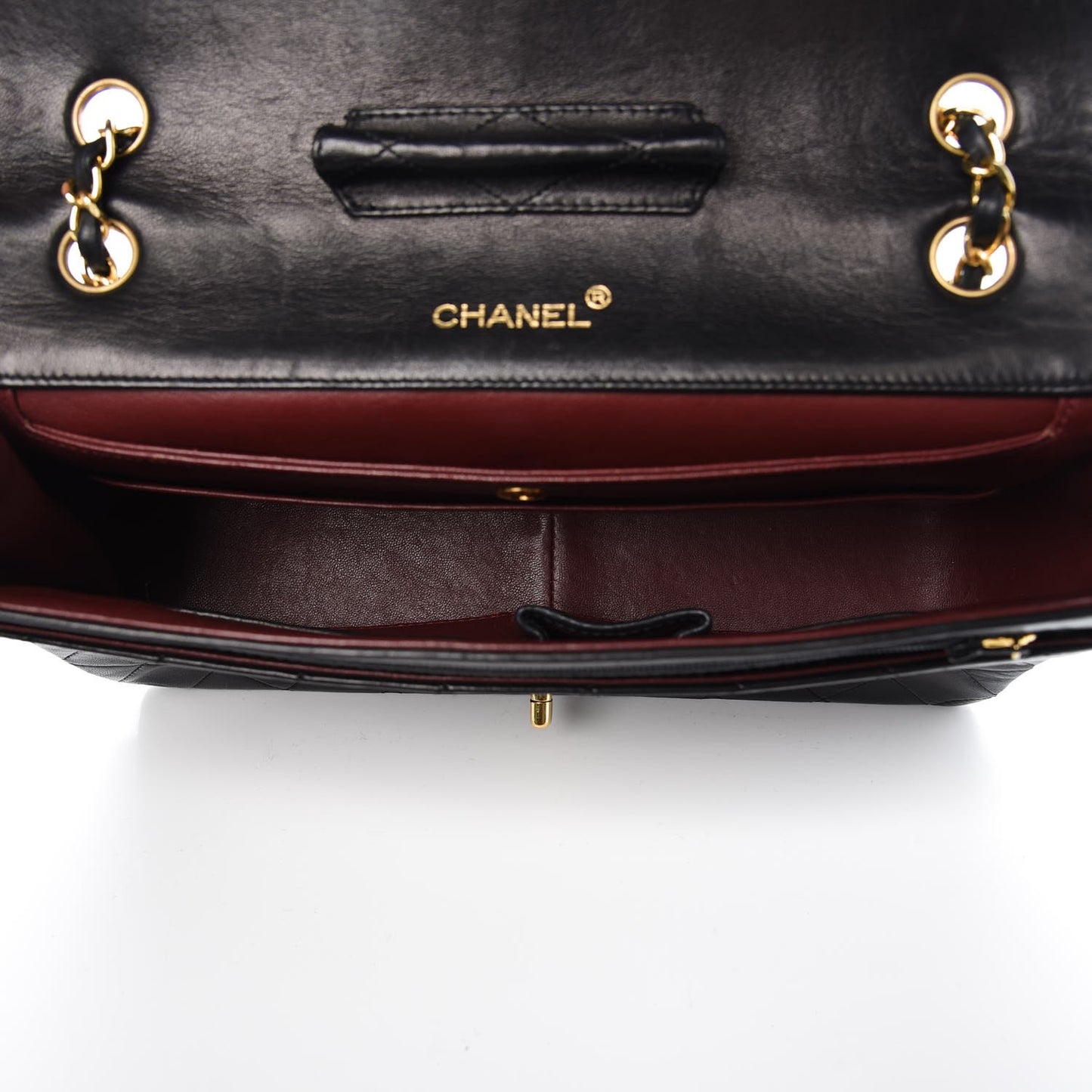 Lambskin Quilted Medium Single Flap Black