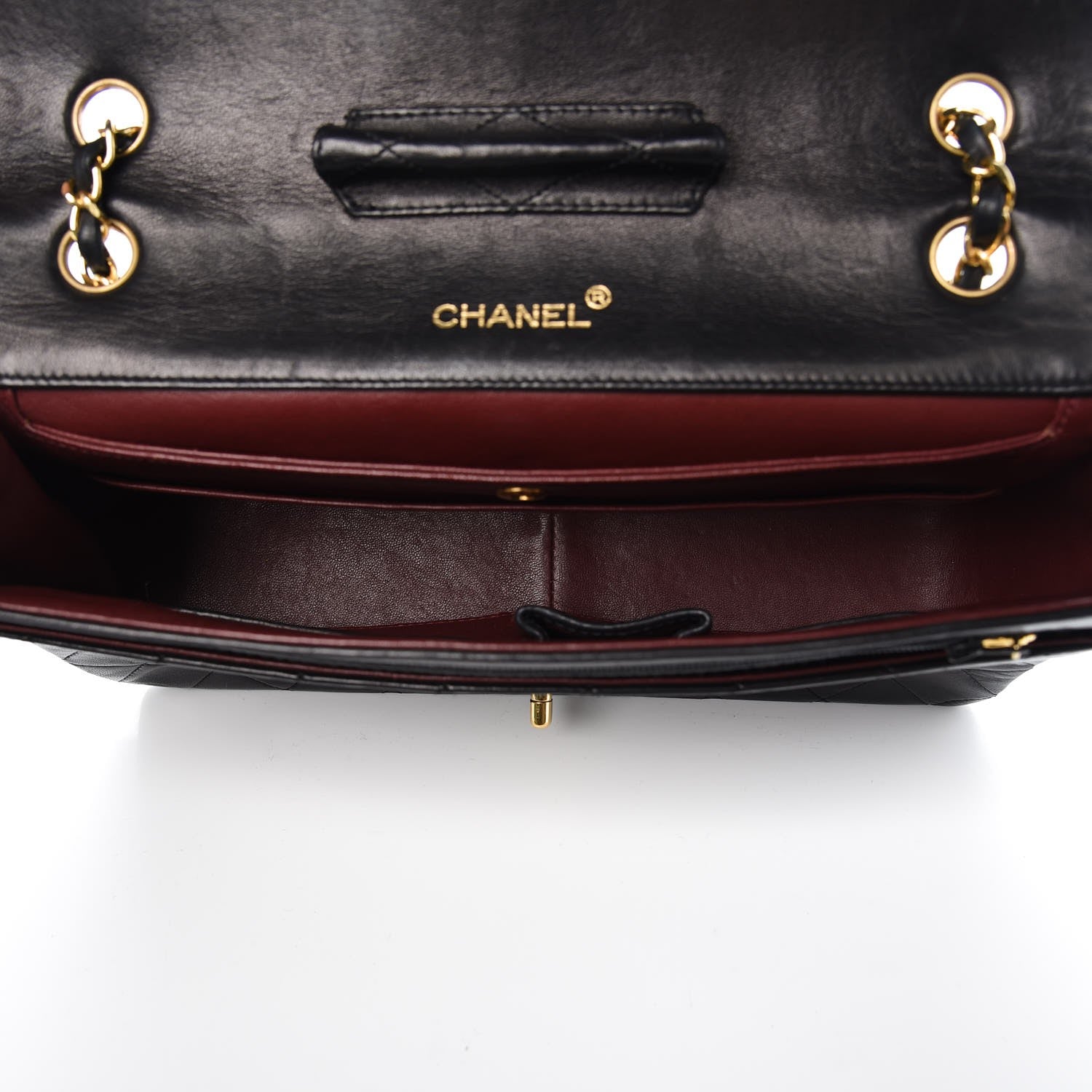 Chanel Lambskin Quilted Medium Single Flap Black 6 of 14