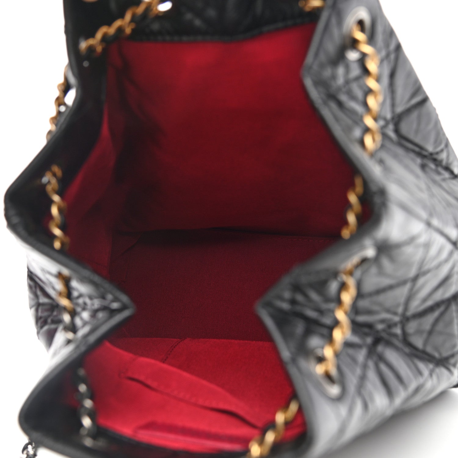 Chanel Aged Calfskin Quilted Gabrielle Backpack Black 5 of 10