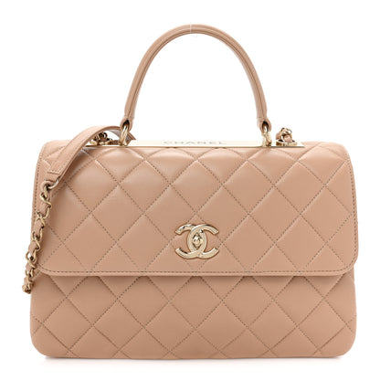 Chanel Lambskin Quilted Medium Trendy CC Flap Dual Handle Bag Beige 1 of 12