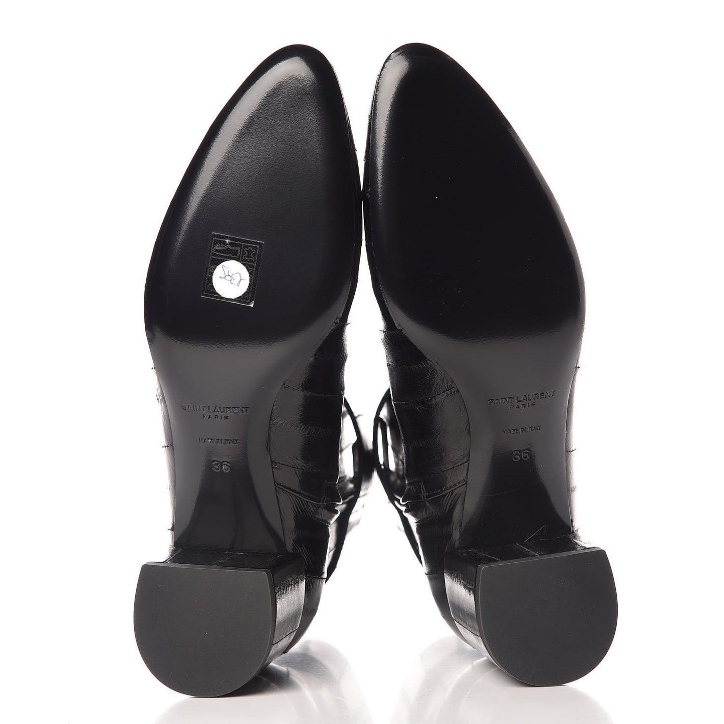 Shiny Eel Joplin Buckle Booties 36 Black