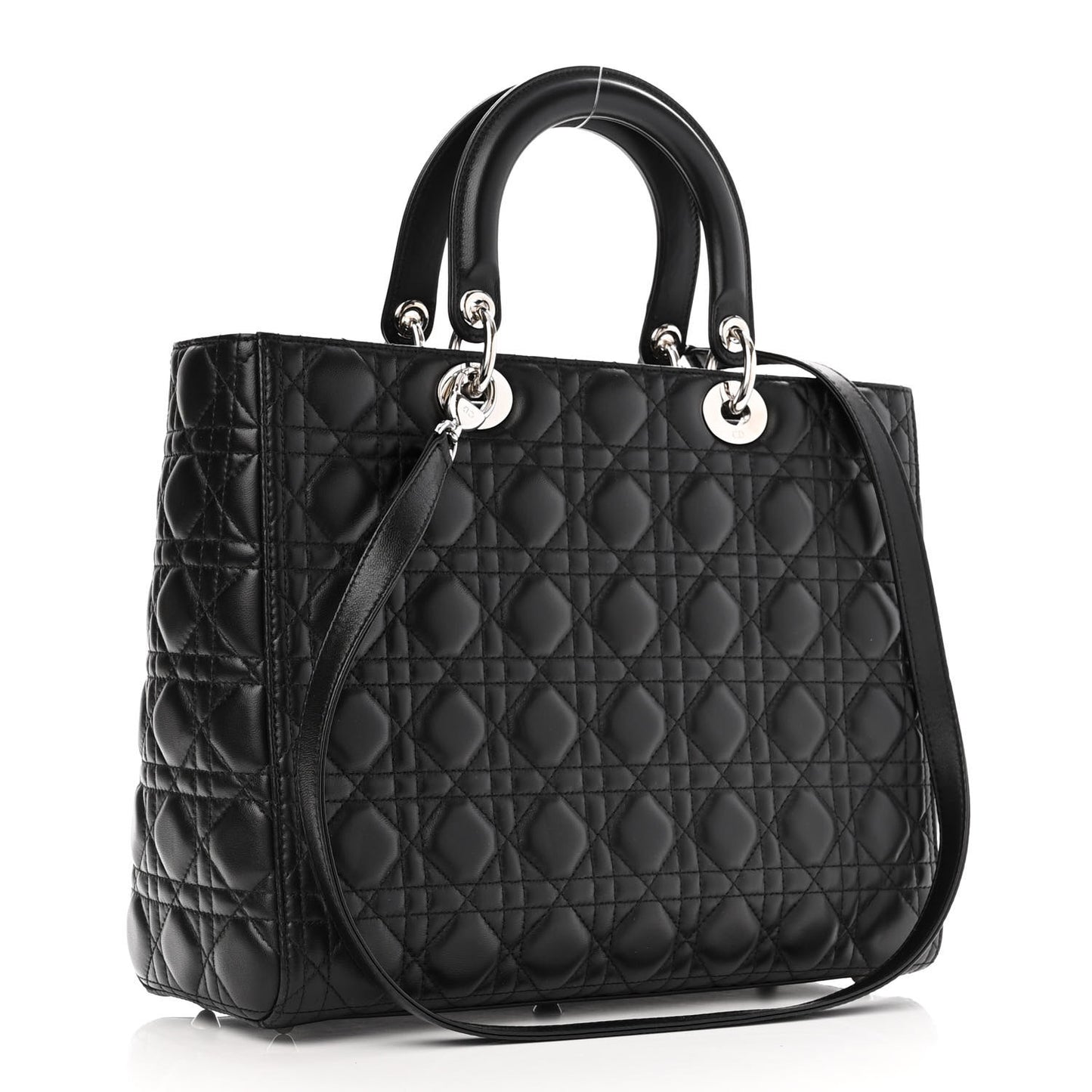 Lambskin Cannage Large Lady Dior Black